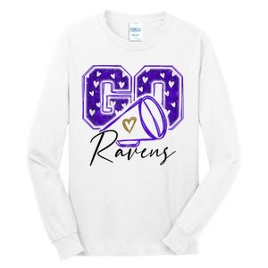 Go Cheer Ravens Sprots Fan Team Tall Long Sleeve T-Shirt