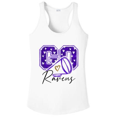 Go Cheer Ravens Sprots Fan Team Ladies PosiCharge Competitor Racerback Tank