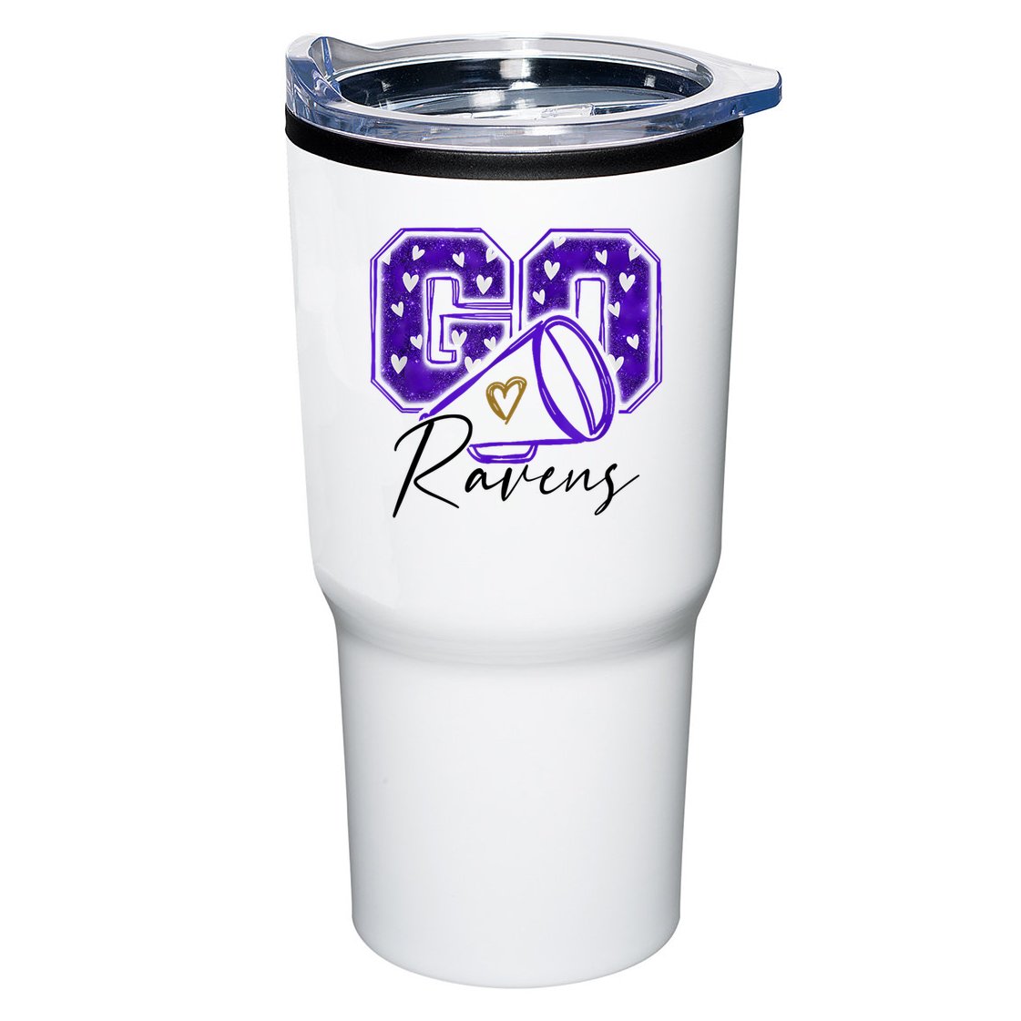 Go Cheer Ravens Sprots Fan Team Tumbler