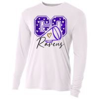 Go Cheer Ravens Sprots Fan Team Cooling Performance Long Sleeve Crew