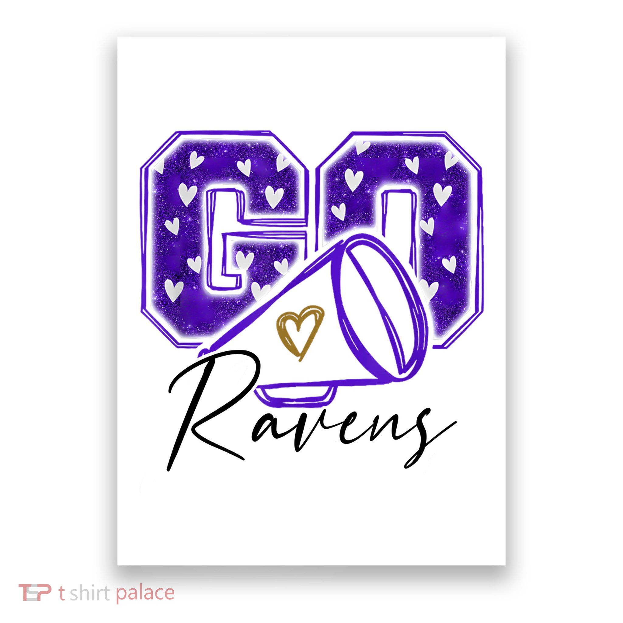 Go Cheer Ravens Sprots Fan Team Poster