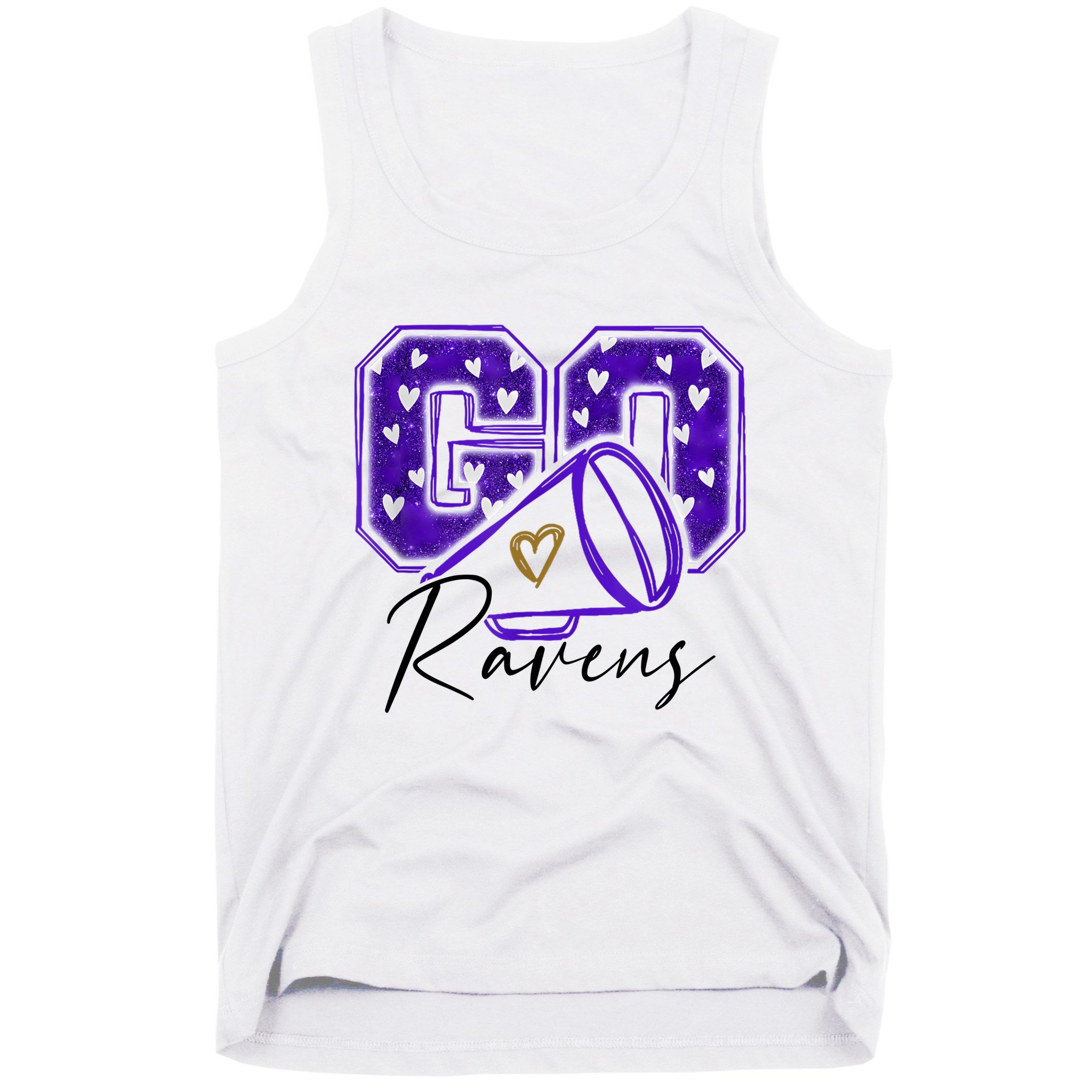 Go Cheer Ravens Sprots Fan Team Tank Top