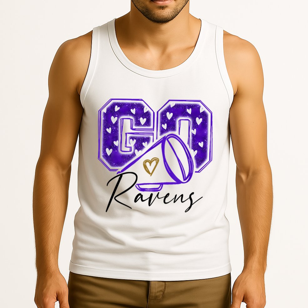 Go Cheer Ravens Sprots Fan Team Tank Top