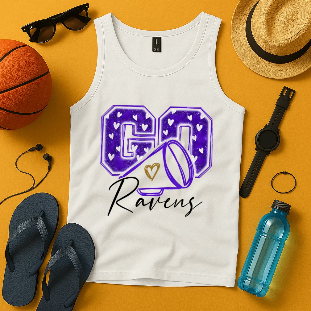 Go Cheer Ravens Sprots Fan Team Tank Top