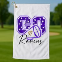 Go Cheer Ravens Sprots Fan Team Golf Towel
