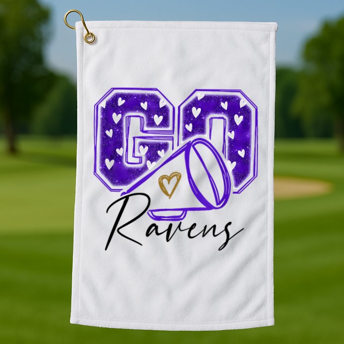Go Cheer Ravens Sprots Fan Team Golf Towel