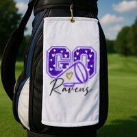 Go Cheer Ravens Sprots Fan Team Golf Towel