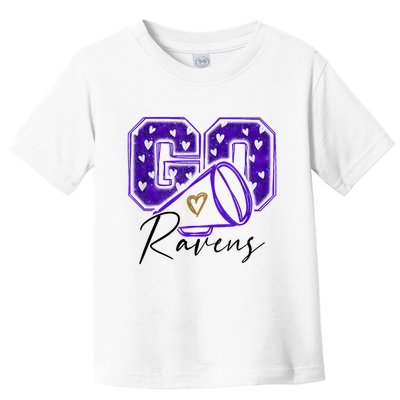 Go Cheer Ravens Sprots Fan Team Toddler T-Shirt