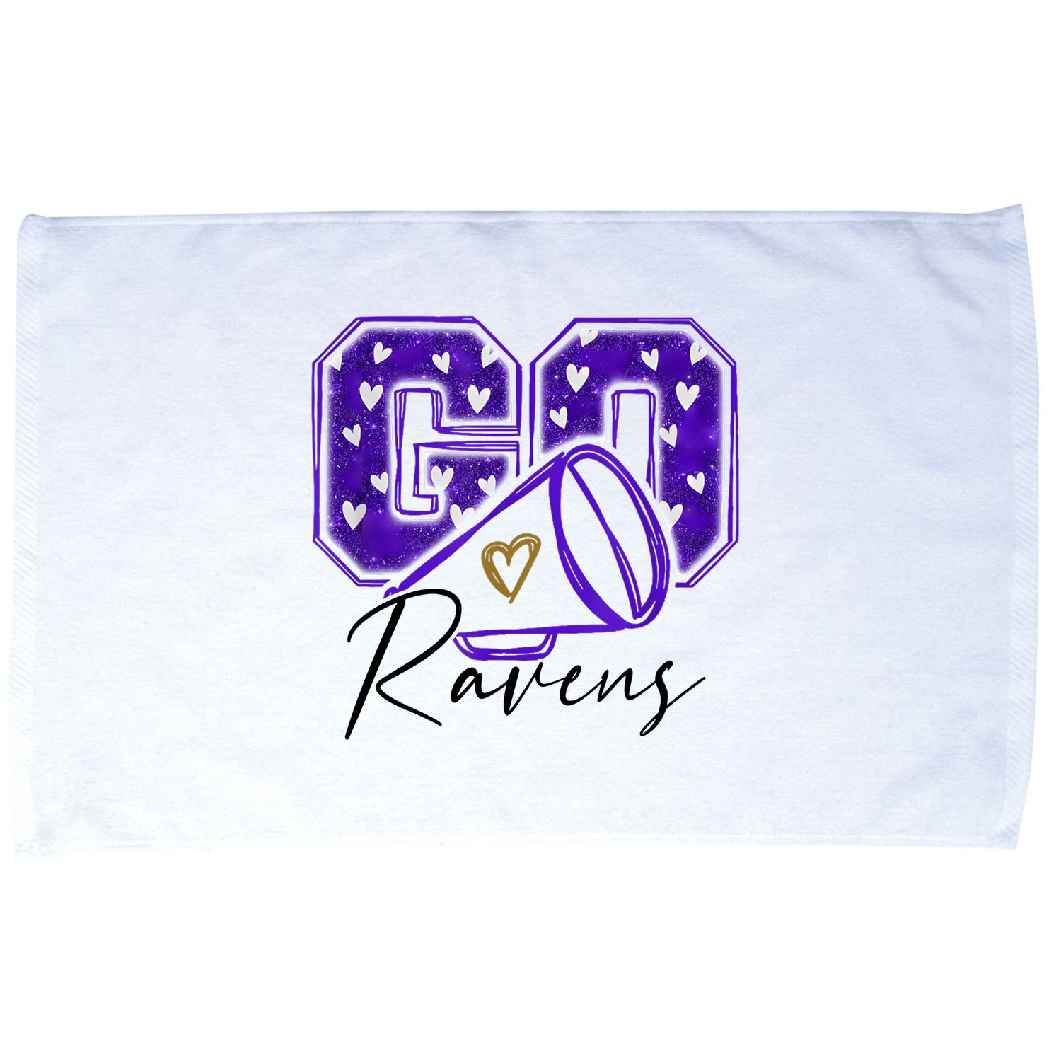 Go Cheer Ravens Sprots Fan Team Microfiber Hand Towel