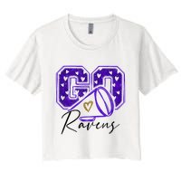 Go Cheer Ravens Sprots Fan Team Crop Top