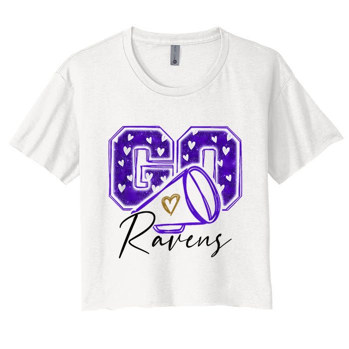 Go Cheer Ravens Sprots Fan Team Crop Top