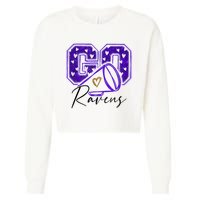Go Cheer Ravens Sprots Fan Team Cropped Pullover Crew