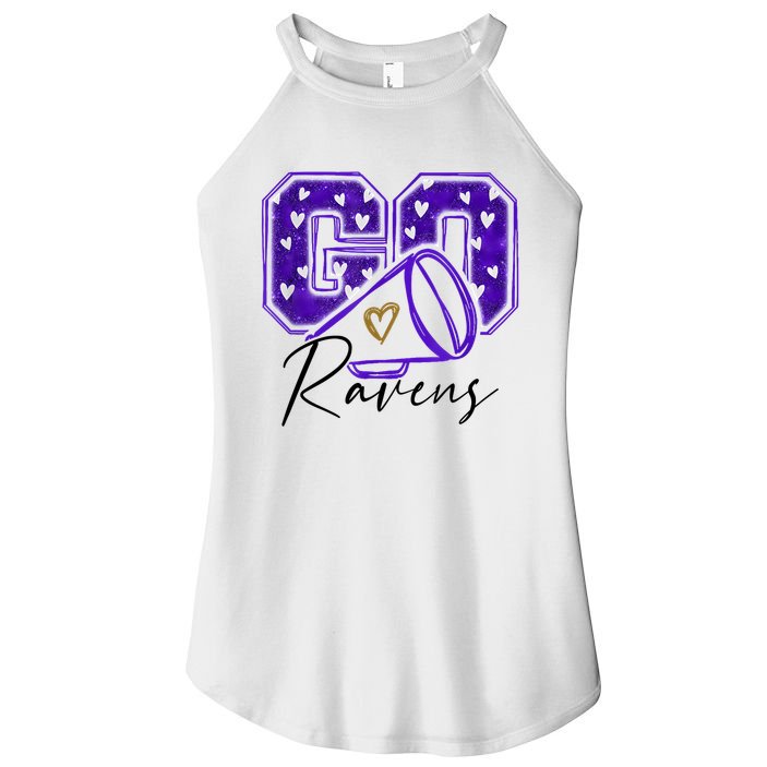 Go Cheer Ravens Sprots Fan Team Women's Perfect Tri Rocker Tank