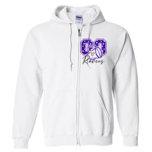 Go Cheer Ravens Sprots Fan Team Full Zip Hoodie