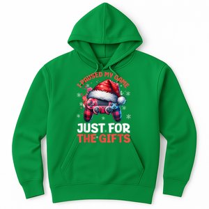 Gamer Christmas Red Hat Plaid Buffalo Gaming Xmas Video Games Christmas Pj Hoodie