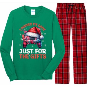 Gamer Christmas Red Hat Plaid Buffalo Gaming Xmas Video Games Christmas Pj Long Sleeve Pajama Set