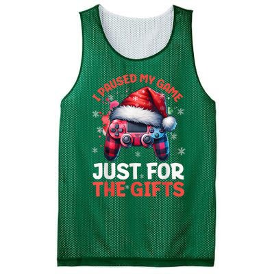 Gamer Christmas Red Hat Plaid Buffalo Gaming Xmas Video Games Christmas Pj Mesh Reversible Basketball Jersey Tank