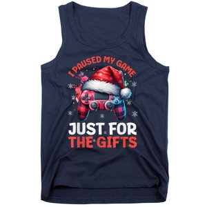 Gamer Christmas Red Hat Plaid Buffalo Gaming Xmas Video Games Christmas Pj Tank Top