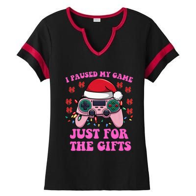 Gamer Christmas Red Hat Gaming Xmas Video Games B.O.Y.S Christmas Pj Ladies Halftime Notch Neck Tee