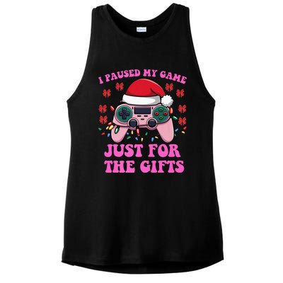 Gamer Christmas Red Hat Gaming Xmas Video Games B.O.Y.S Christmas Pj Ladies PosiCharge Tri-Blend Wicking Tank