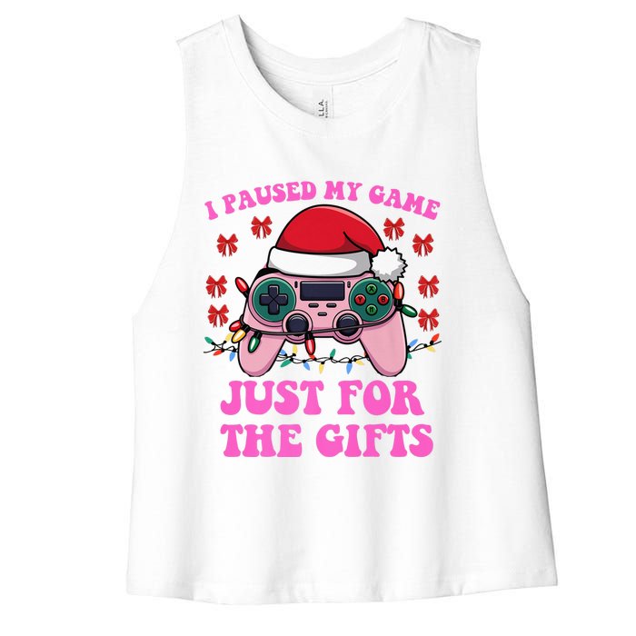 Gamer Christmas Red Hat Gaming Xmas Video Games B.O.Y.S Christmas Pj Women's Racerback Cropped Tank