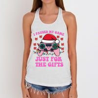 Gamer Christmas Red Hat Gaming Xmas Video Games B.O.Y.S Christmas Pj Women's Knotted Racerback Tank