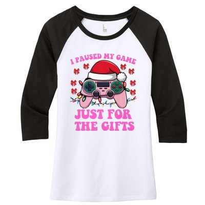 Gamer Christmas Red Hat Gaming Xmas Video Games B.O.Y.S Christmas Pj Women's Tri-Blend 3/4-Sleeve Raglan Shirt