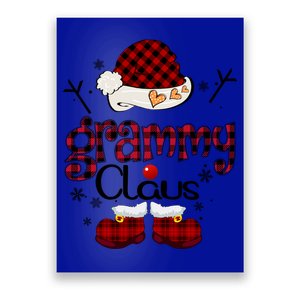 Grammy Claus Red Plaid Grandma Gift Funny Gift Poster