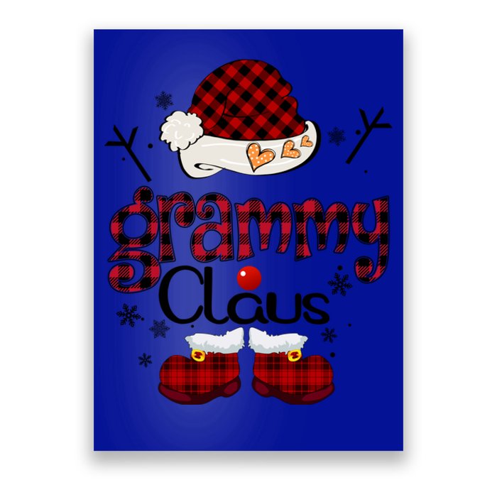 Grammy Claus Red Plaid Grandma Gift Funny Gift Poster