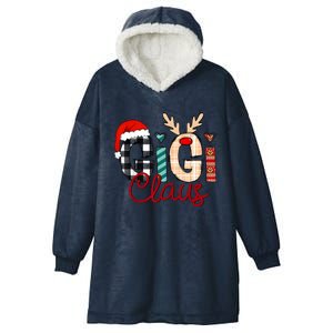 Gigi Claus Reindeer Christmas Hooded Wearable Blanket