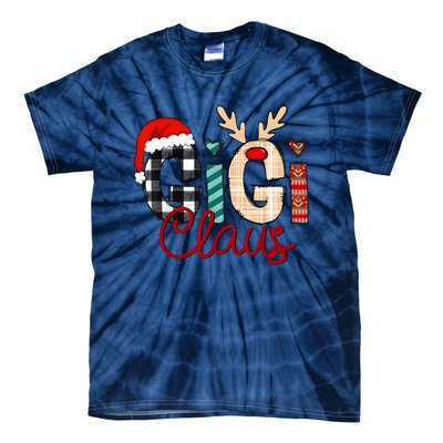 Gigi Claus Reindeer Christmas Tie-Dye T-Shirt