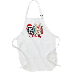 Gigi Claus Reindeer Christmas Full-Length Apron With Pockets