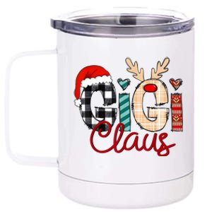 Gigi Claus Reindeer Christmas 12 oz Stainless Steel Tumbler Cup