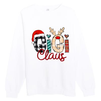 Gigi Claus Reindeer Christmas Premium Crewneck Sweatshirt