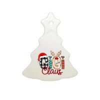 Gigi Claus Reindeer Christmas Ceramic Tree Ornament