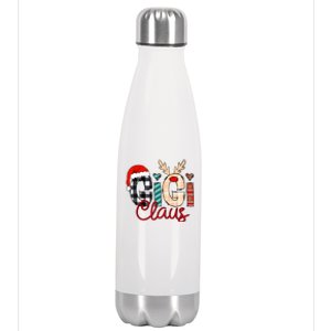 Gigi Claus Reindeer Christmas Stainless Steel Insulated Water Bottle