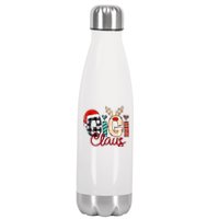 Gigi Claus Reindeer Christmas Stainless Steel Insulated Water Bottle