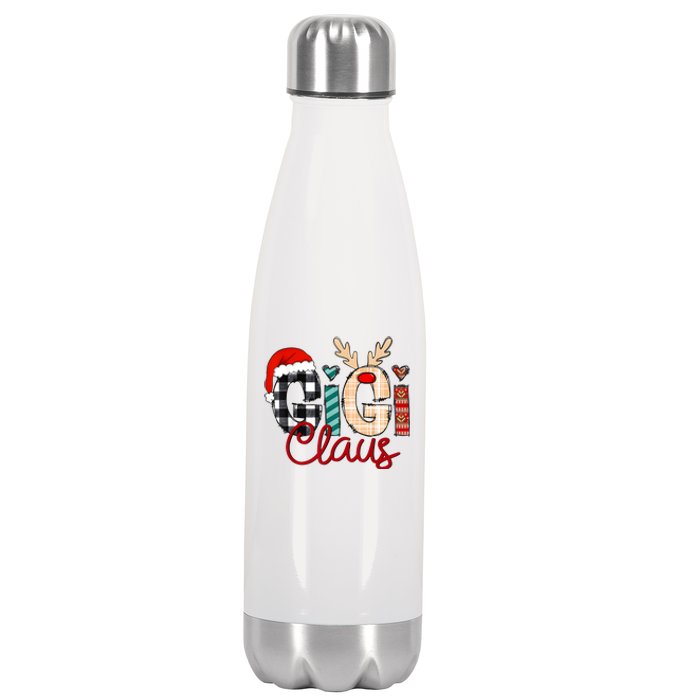 Gigi Claus Reindeer Christmas Stainless Steel Insulated Water Bottle