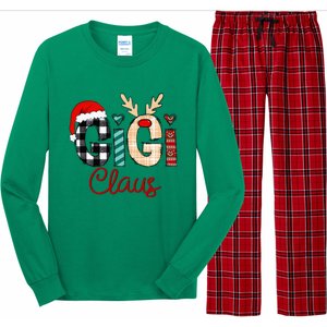 Gigi Claus Reindeer Christmas Long Sleeve Pajama Set