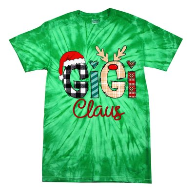 Gigi Claus Reindeer Christmas Tie-Dye T-Shirt