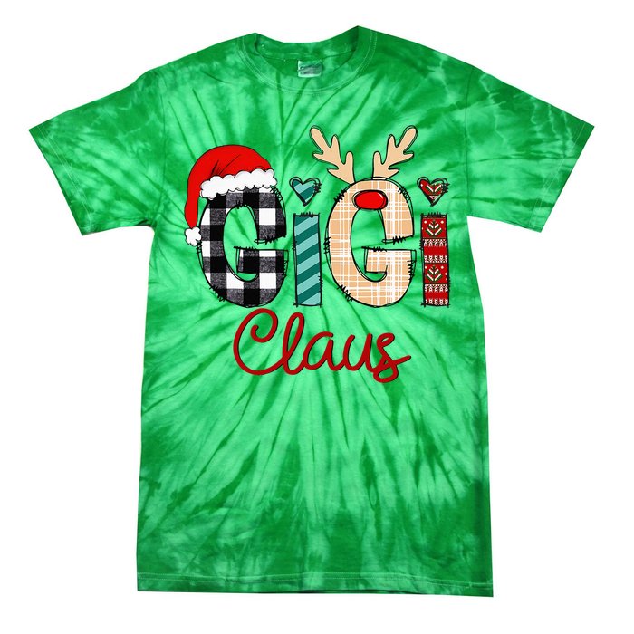 Gigi Claus Reindeer Christmas Tie-Dye T-Shirt