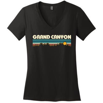 Grand Canyon Retro 80s Sunset Women's V-Neck T-Shirt