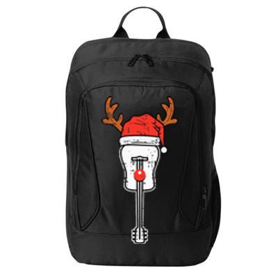 Guitar Christmas Reindeer Music Instrument Band Rock City Backpack