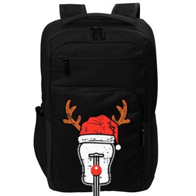 Guitar Christmas Reindeer Music Instrument Band Rock Impact Tech Backpack