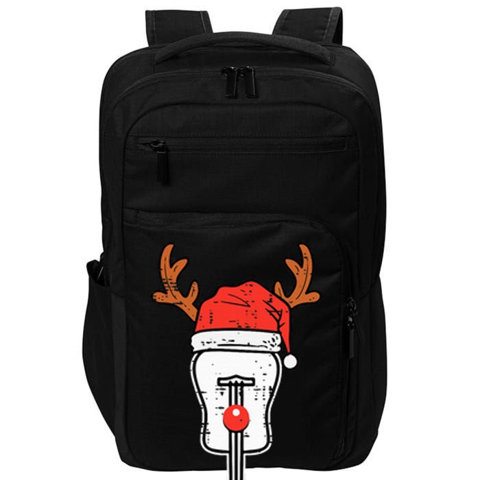 Guitar Christmas Reindeer Music Instrument Band Rock Impact Tech Backpack