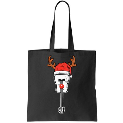 Guitar Christmas Reindeer Music Instrument Band Rock Tote Bag