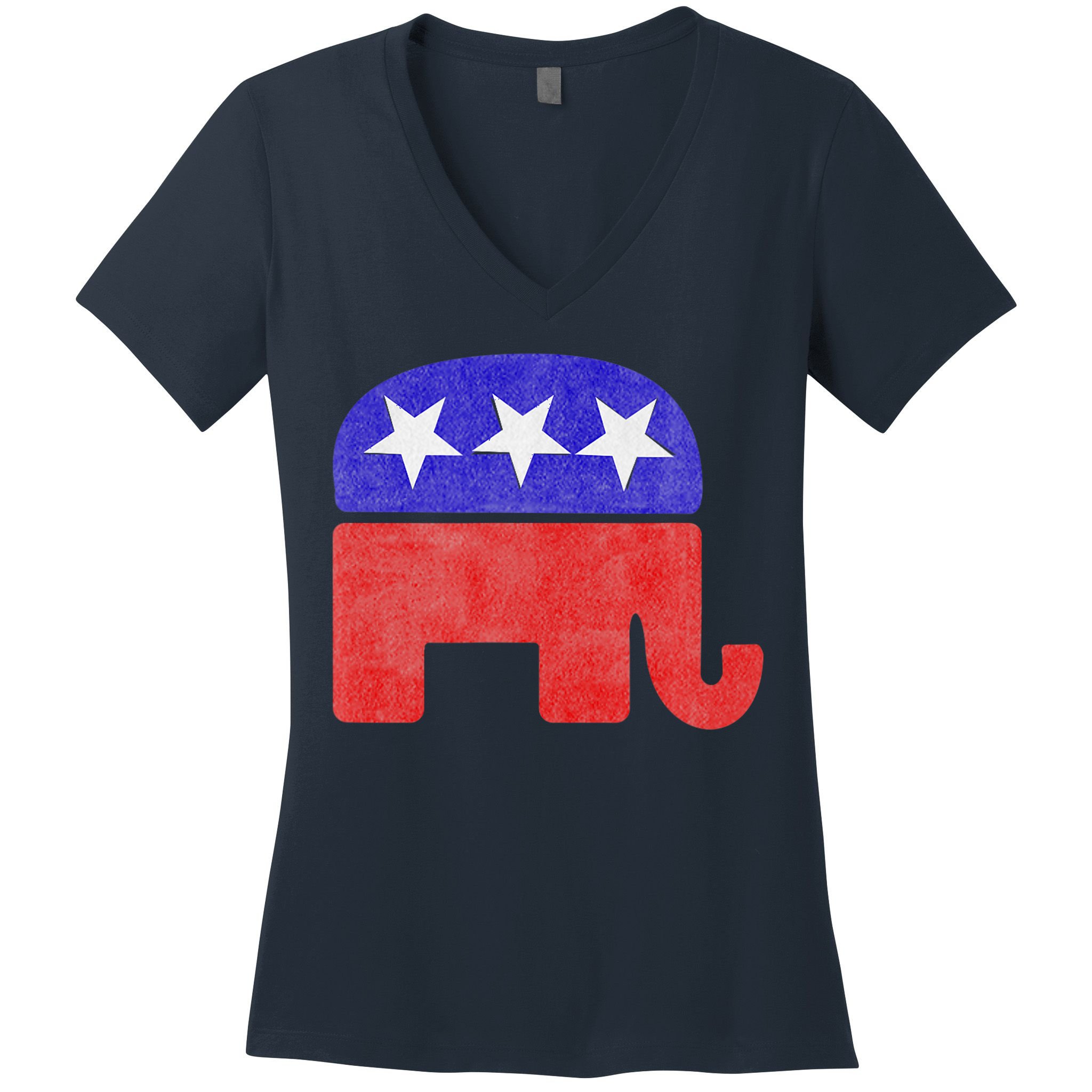 GOP Conservative Republican Elephant Presidential Election Women's V-Neck T-Shirt
