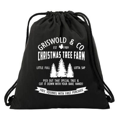 Griswold Co Shirt Christmas Tree Farm Christmas Vacation Drawstring Bag