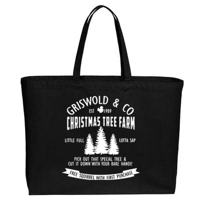 Griswold Co Shirt Christmas Tree Farm Christmas Vacation Cotton Canvas Jumbo Tote