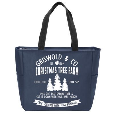 Griswold Co Shirt Christmas Tree Farm Christmas Vacation Zip Tote Bag